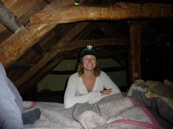 Dormindo no refúgio Jakob, região de Bariloche, na Argentina